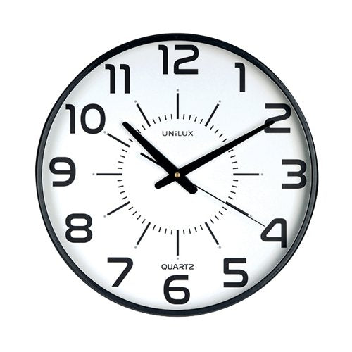 UNILUX MAXI POP BATTERY CLOCK BLACK 400094487