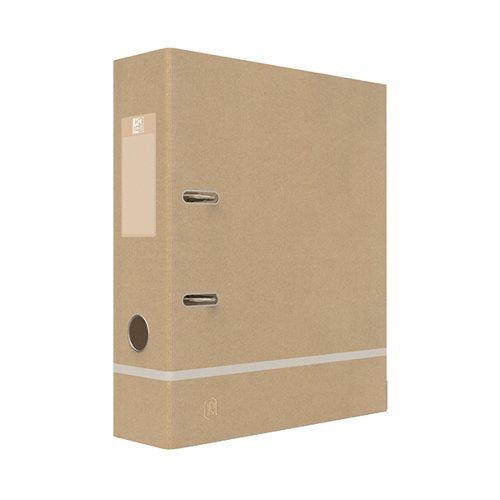 OXFORD TOUAREG LEVER ARCH FILE 80MM SPINE A4 KRAFT NATURAL 4