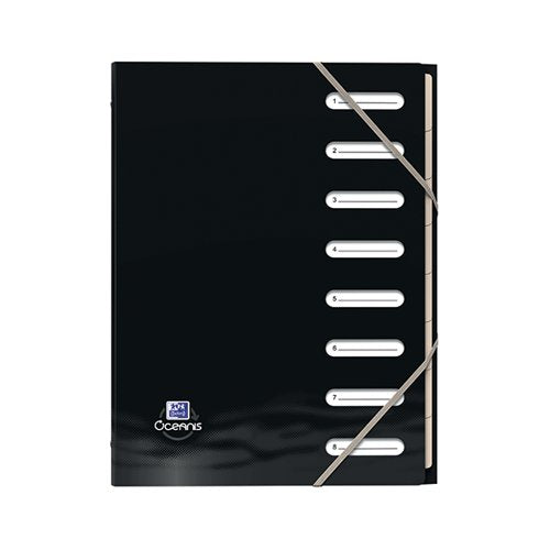 OXFORD OCEANIS 8-PART SORTING FILE BLACK 400177823