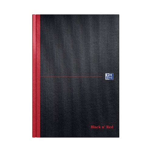 BLACK N' RED CASEBOUND SMART RULED HARDBACK NOTEBOOK A4 1000