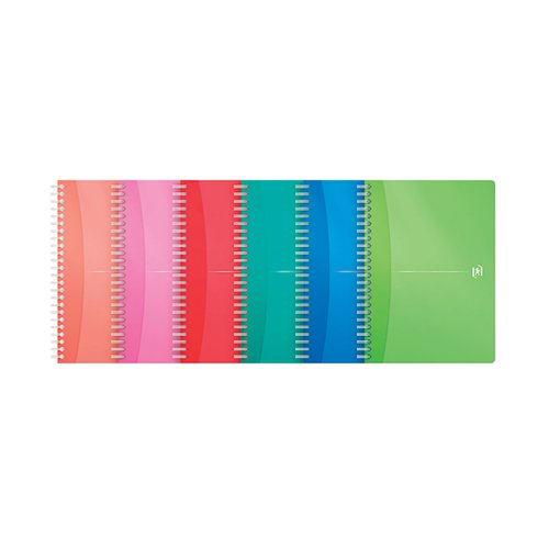 OXFORD OFFICE WIREBOUND NOTEBOOK TRANSPARENT ASSORTED A5 (PA