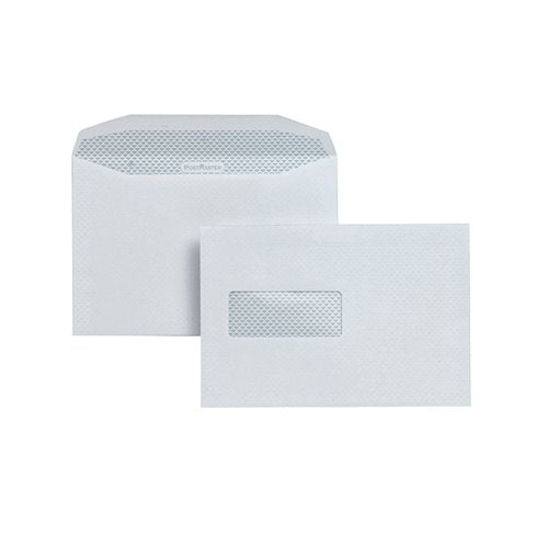 POSTMASTER ENVELOPE 162X238MM HIGH WINDOW GUMMED 90GSM WHITE