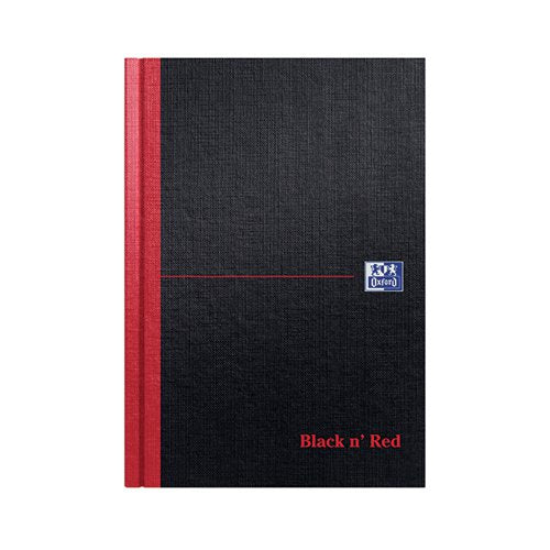 BLACK N' RED CASEBOUND HARDBACK SINGLE CASH BOOK A5 (PACK OF