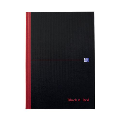 BLACK N' RED CASEBOUND RULED HARDBACK NOTEBOOK A4 (PACK OF 5
