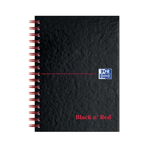 BLACK N' RED WIREBOUND HARDBACK RULED NOTEBOOK A6 (PACK OF 5