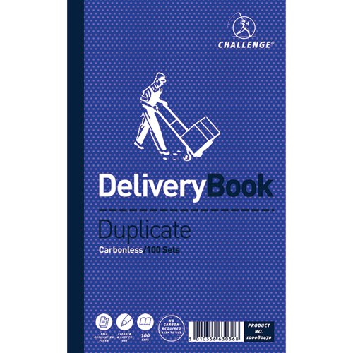 CHALLENGE CARBONLESS DUPLICATE DELIVERY BOOK 100 SETS 210X13