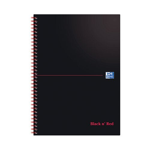 BLACK N' RED WIREBOUND NOTEBOOK 100 PAGES A4 (PACK OF 10) 10