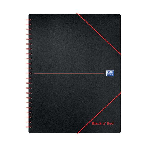BLACK N' RED WIREBOUND POLYPROPYLENE MEETING BOOK 160 PAGES