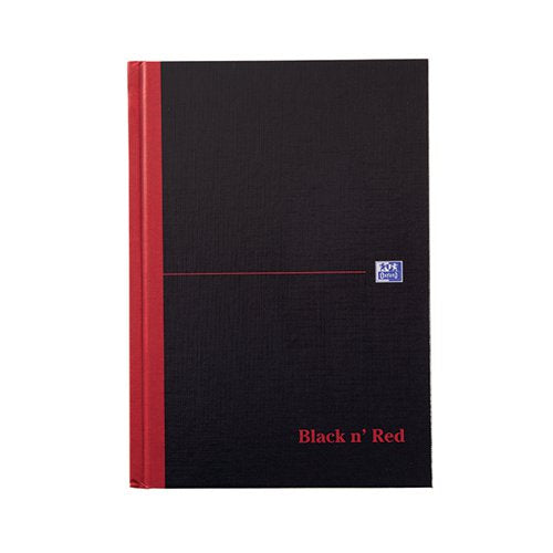 BLACK N' RED CASEBOUND HARDBACK A-Z NOTEBOOK 192 PAGES A5 (P