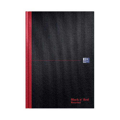BLACK N' RED CASEBOUND RECYCLED HARDBACK NOTEBOOK 192 PAGES