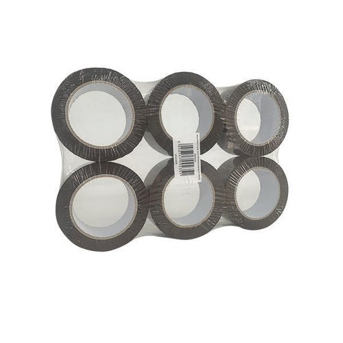 POLYPROPYLENE PACKAGING TAPE 50MMX132M BROWN (6 PACK) HPPB-4