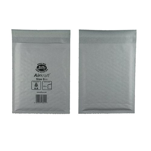 JIFFY AIRKRAFT BAG SIZE 0 140X195MM WHITE (PACK OF 100) JL-0