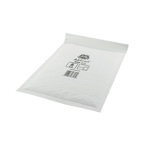 JIFFY AIRKRAFT BAG SIZE 1 170X245MM WHITE (PACK OF 100) JL-1