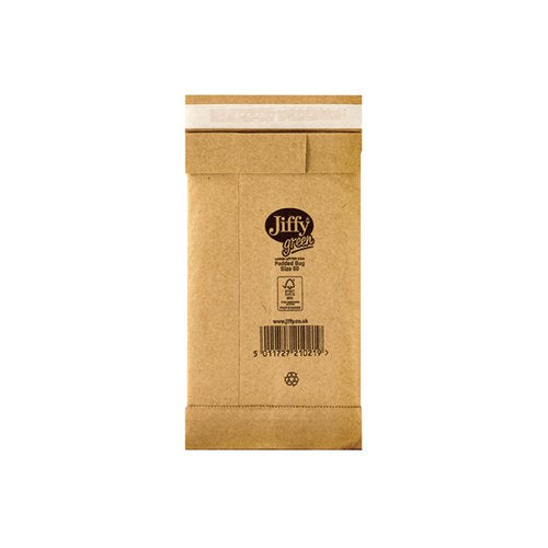JIFFY PADDED BAG SIZE 00 105X229MM GOLD PB-00 (PACK OF 200)