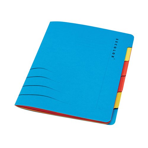 JALEMA SECOLOR SIXTAB 6- PART FILE A4 BLUE (PACK OF 5) 83316