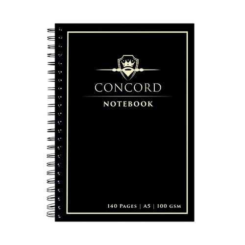 CONCORD JOTTA NOTEBOOK 140 PAGE A5 BLACK (PACK OF 5) 8959-CO