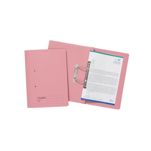 EXACOMPTA GUILDHALL TRANSFER FILE 285GSM FOOLSCAP PINK (PACK