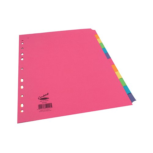 CONCORD DIVIDER 12-PART A4 160GSM BRIGHT ASSORTED 50999