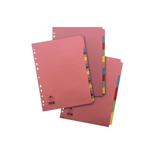 CONCORD REINFORCED DIVIDER 5-PART A4 160GSM PASTEL COLOURS 77099