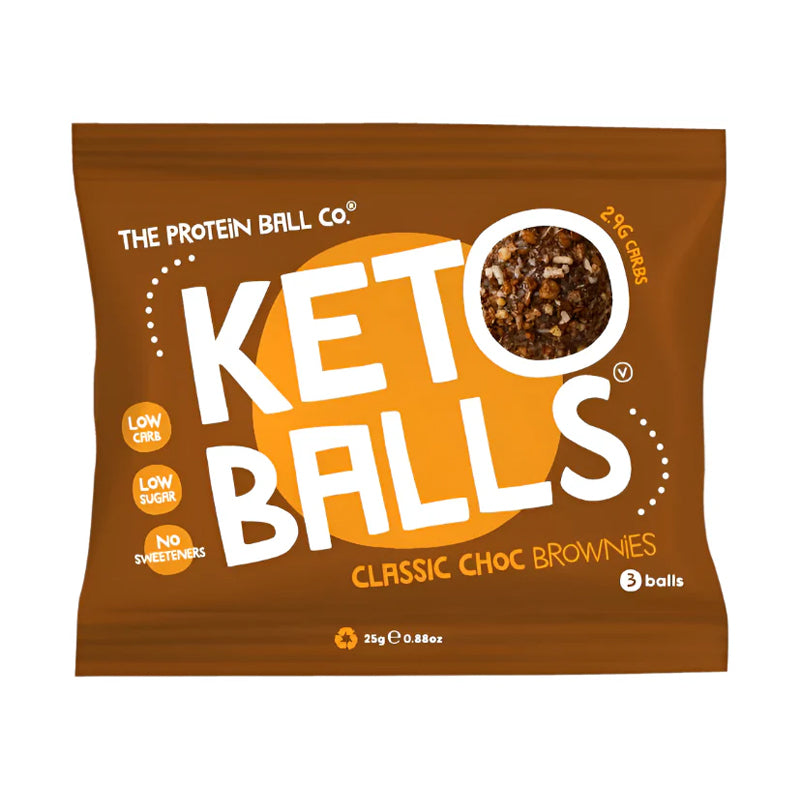 THE PROTEIN BALL CO. CLASSIC CHOC BROWNIES KETO BALLS (25g) x 20