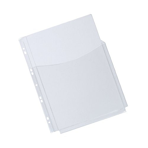 Q-CONNECT EXPANDING PUNCHED POCKET 3/4 LENGTH FRONT A4 (PACK OF 5) KF00139