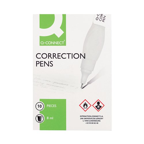 Q-CONNECT CORRECTION PEN 8ML (10 PACK) KF00271