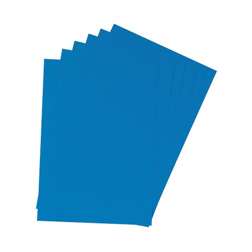 Q-CONNECT A4 BLUE LEATHERGRAIN COMB BINDER COVER (PACK OF 100) KF00500