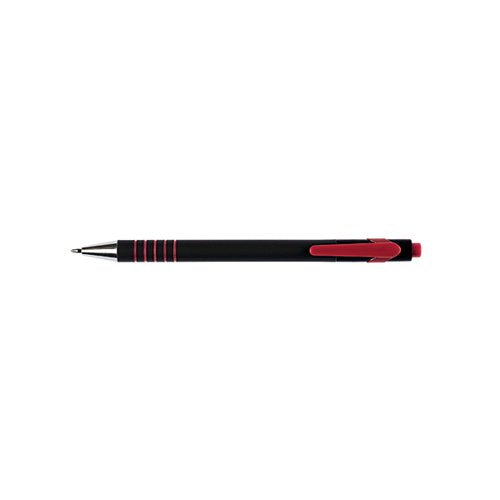 Q-CONNECT LAMDA BALLPOINT PEN MEDIUM RED (PACK OF 12) KF00671