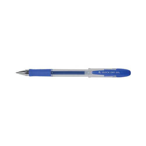 Q-CONNECT QUICK DRY GEL PEN MEDIUM BLUE (PACK OF 12) KF00679