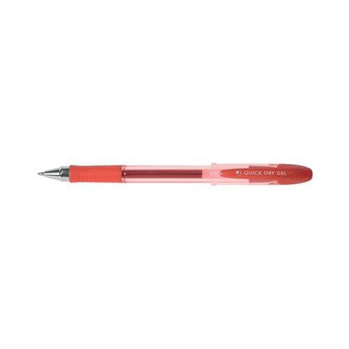 Q-CONNECT QUICK DRY GEL PEN MEDIUM RED (12 PACK) KF00680