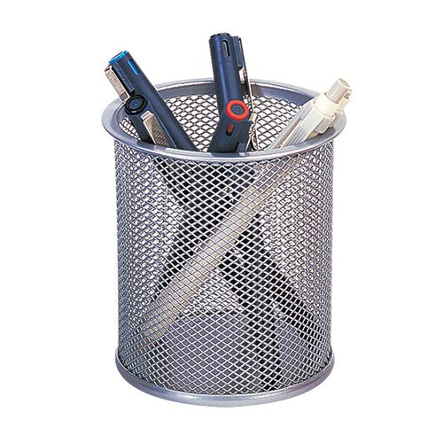 Q-CONNECT MESH PEN POT SILVER KF00846