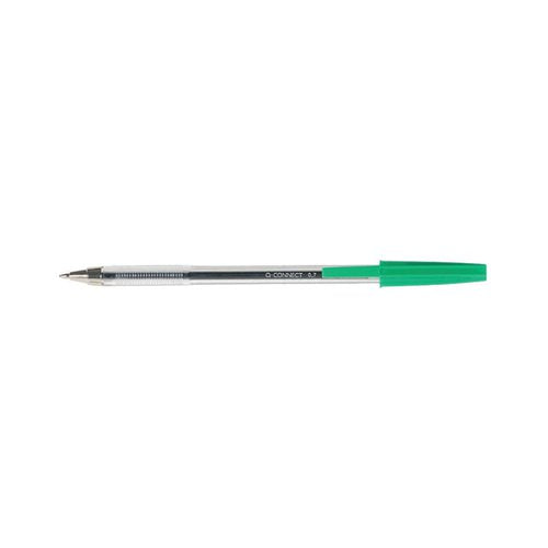 Q-CONNECT BALLPOINT PEN MEDIUM GREEN (PACK OF 50) KF01043