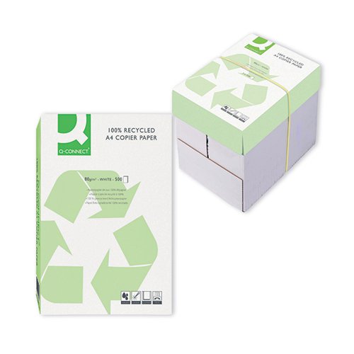Q-CONNECT A4 RECYCLED COPIER PAPER 80GSM (2500 SHEETS/5 REAM