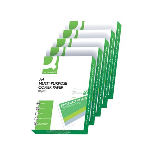 Q-CONNECT WHITE A4 80GSM COPIER PAPER (2500 PACK) KF01087