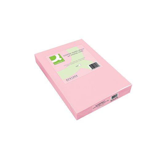 Q-CONNECT PINK A4 COPIER PAPER 80GSM REAM (PACK OF 500) KF01