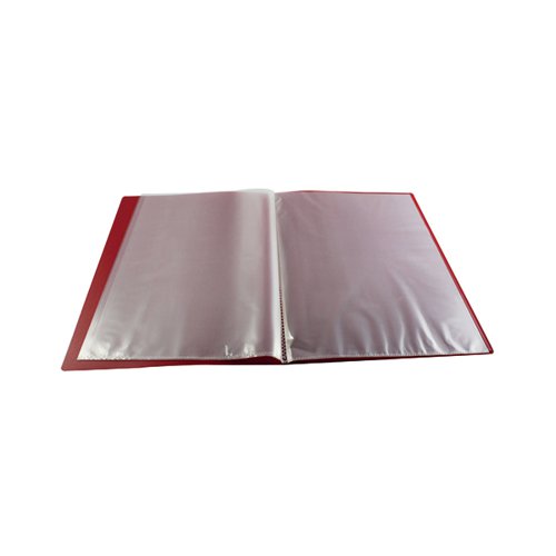 Q-CONNECT POLYPROPYLENE DISPLAY BOOK 10 POCKET RED KF01246