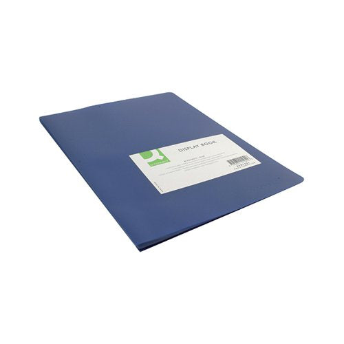 Q-CONNECT POLYPROPYLENE DISPLAY BOOK 20 POCKET BLUE KF01251