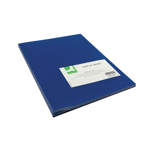 Q-CONNECT POLYPROPYLENE DISPLAY BOOK 40 POCKET BLUE KF01259