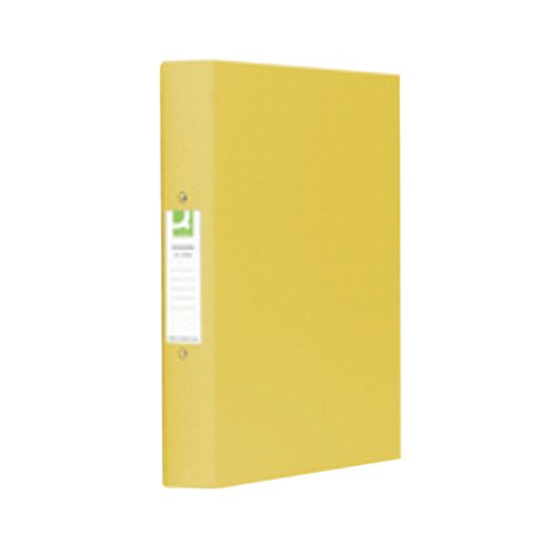 Q-CONNECT 25MM 2 RING BINDER POLYPROPYLENE A4 YELLOW (PACK OF 10) KF01472