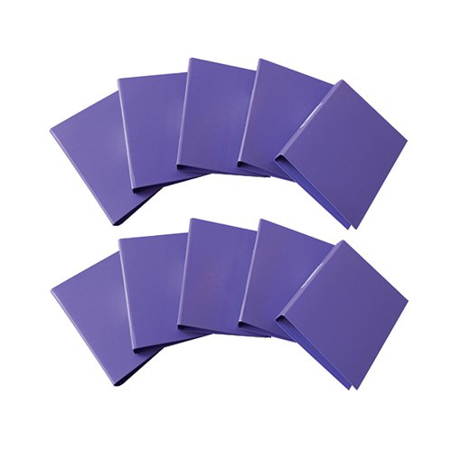 Q-CONNECT 25MM 2 RING BINDER POLYPROPYLENE A4 PURPLE (PACK OF 10) KF01474