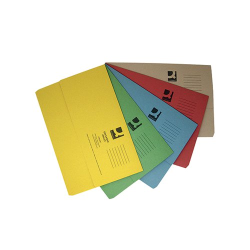 Q-CONNECT DOCUMENT WALLETS FOOLSCAP ASSORTED (50 PACK) KF014