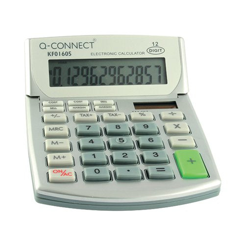 Q-CONNECT SEMI-DESKTOP CALCULATOR 12-DIGIT KF01605