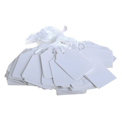 STRUNG TICKET 41X25MM WHITE (1000 PACK) KF01619