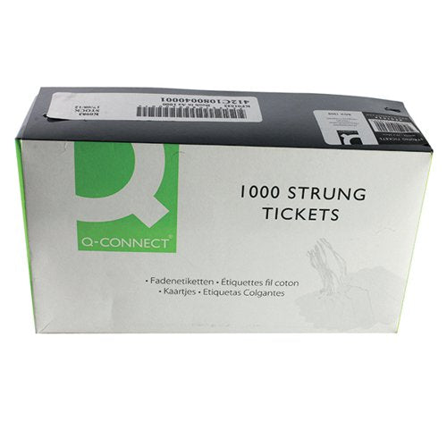 STRUNG TICKET 70X44MM WHITE (1000 PACK) KF01622