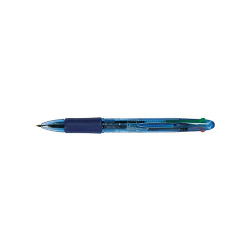 Q-CONNECT RETRACTABLE BALLPOINT PEN 4 COLOUR (PACK OF 10) KF01938