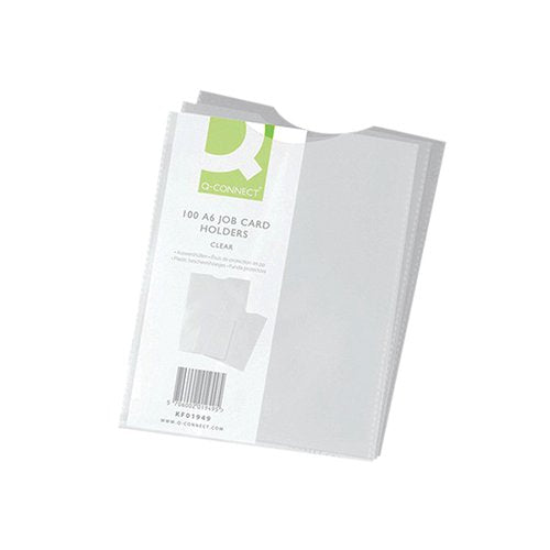 Q-CONNECT CARD HOLDER POLYPROPYLENE A6 (PACK OF 100) KF01949