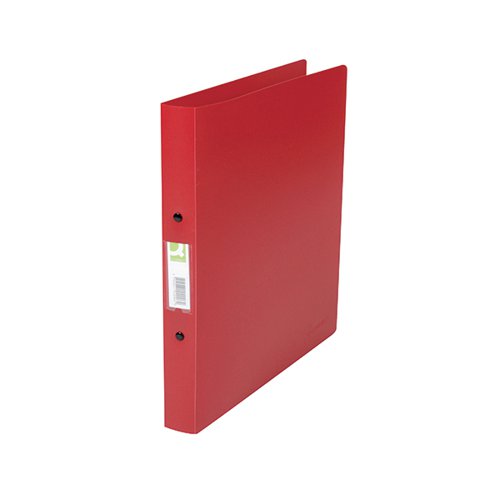 Q-CONNECT 25MM 2 RING BINDER POLYPROPYLENE A4 RED (PACK OF 10) KF02008