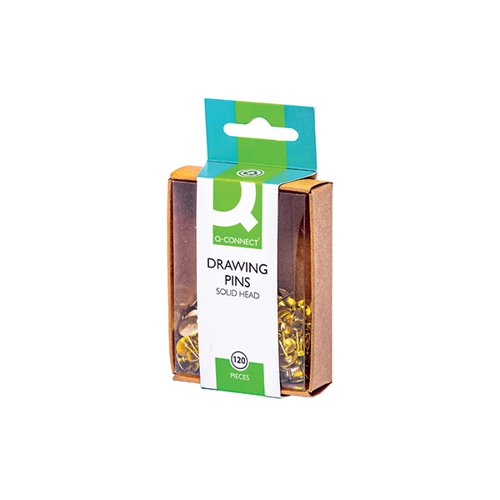 Q-CONNECT DRAWING PIN SOLID HEAD 10X120 (PACK OF 1200) KF020