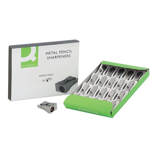 Q-CONNECT METAL PENCIL SHARPENER (PACK OF 20) KF02218