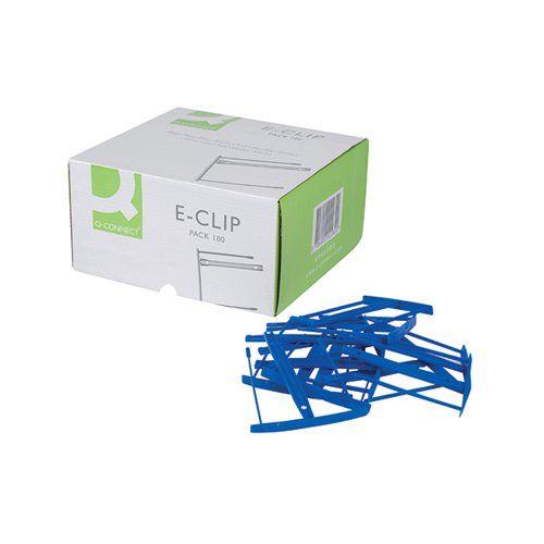 Q-CONNECT BINDING E-CLIP BLUE (100 PACK) KF02282